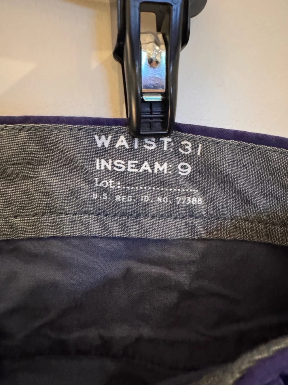 J. Crew‎ flat front Navy blue chino khaki shorts Men's 31